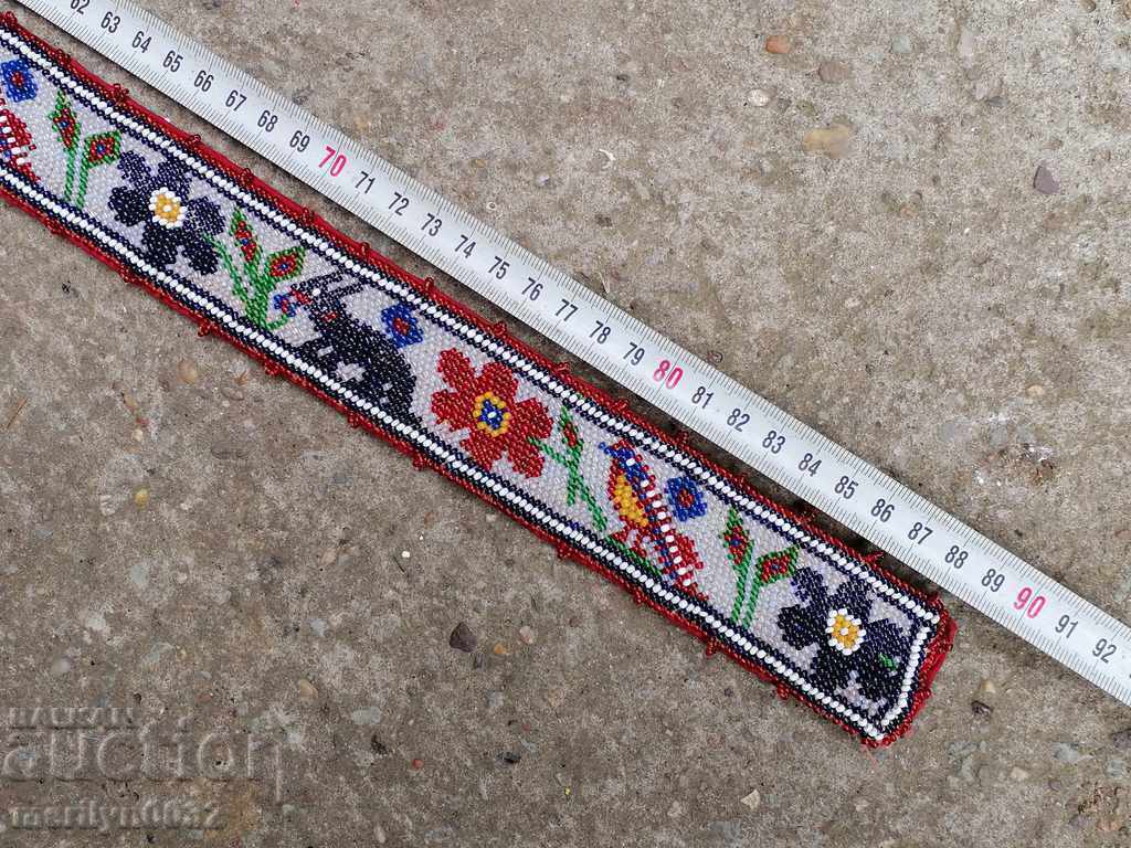 Beaded costume belt for pafty beaded belt blues - 6