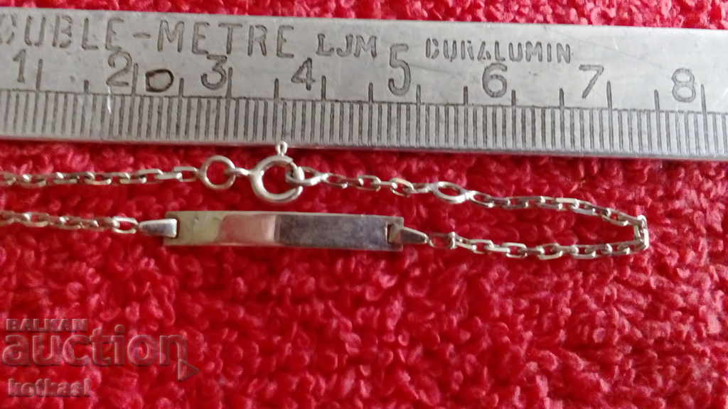 Δημοπρασία Παλιό βραχιόλι με αλυσίδα από ασήμι 925