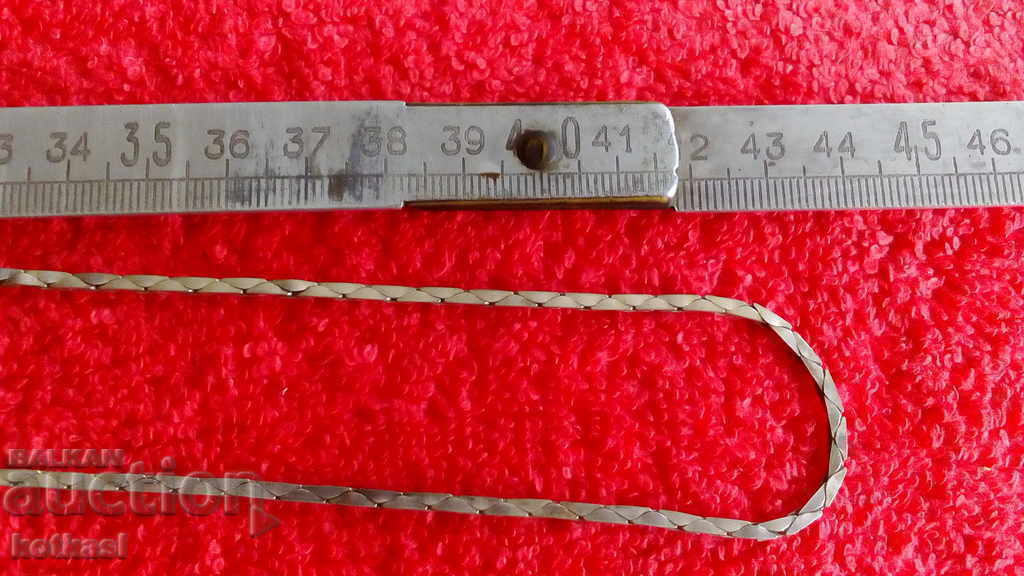 Auction  Old silver 835 necklace chain 22 g. length 90 cm.