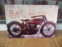 Metal plate motorcycle old rocker collector sports