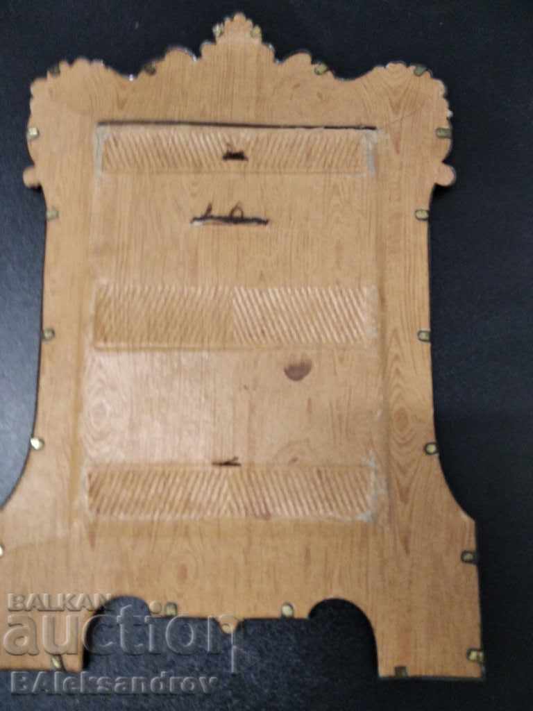 Old family photo with metal frame - 6