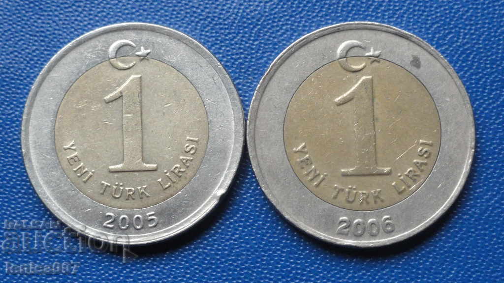 Turkey 2005-2006 - 1 pound (2 pieces) with price 2.50 BGN | € 1.28 Turkey 2005-2006 - 1 pound (2 pieces) with price 2.50 BGN | € 1.28