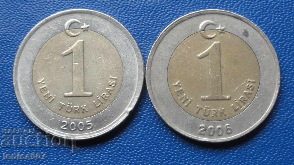 Turkey 2005-2006 - 1 pound (2 pieces) - 6 Turkey 2005-2006 - 1 pound (2 pieces) - 6