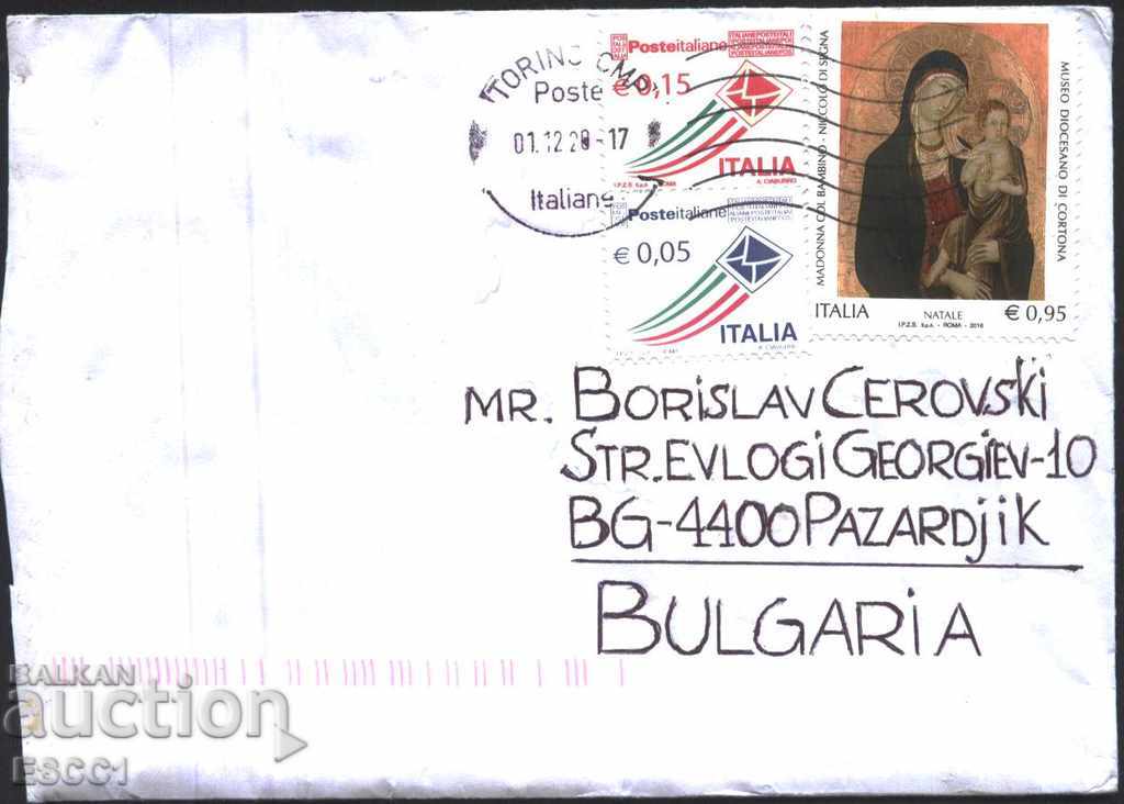 Traveled envelope with stamps Museum of Religion Madonna 2016 Post Italy