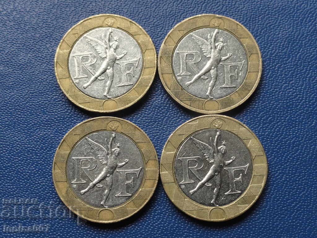 France - Lot (4 pieces) with price 3.80 BGN | € 1.94