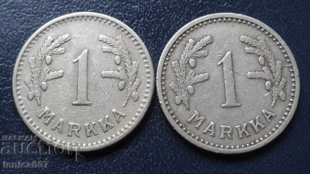Finlanda 1929-30 - 1 Marcă (2 bucăți) - 6 Finlanda 1929-30 - 1 Marcă (2 bucăți) - 6