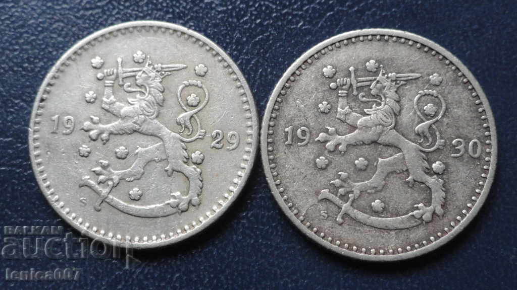 Финландия 1929-30г. - 1 Марка (2 броя)