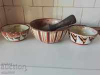 Old clay bowls.