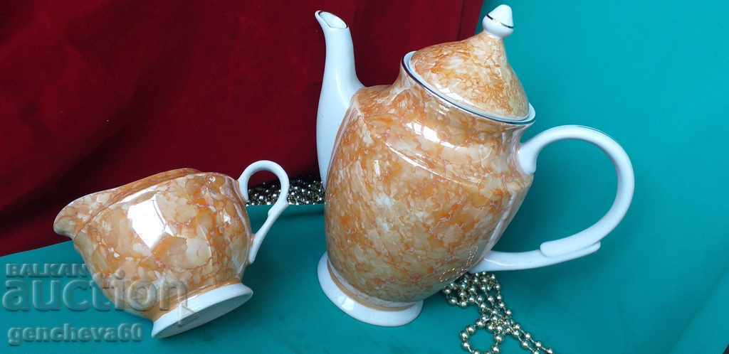 Auction  VINTAGE canapé, latte, "Karolina"/marble glaze