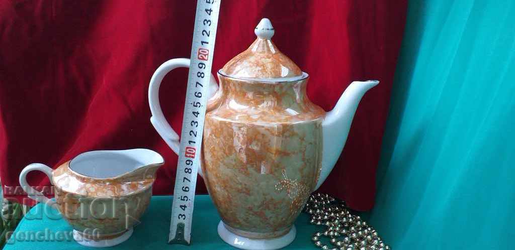 VINTAGE canapé, latte, "Karolina"/marble glaze - 5