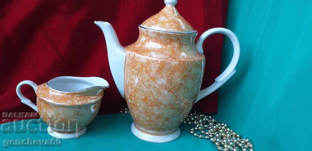 VINTAGE canapé, latte, "Karolina"/marble glaze - 6