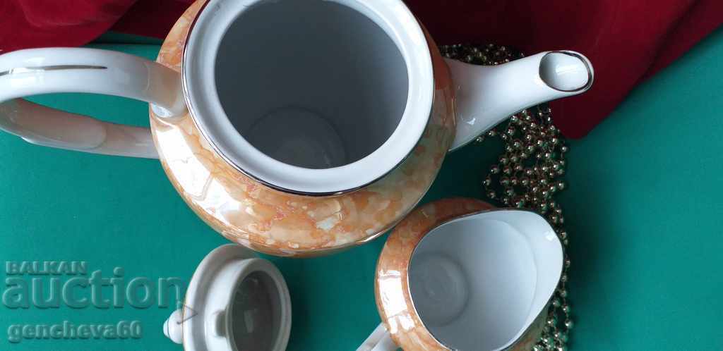 VINTAGE canapé, latte, "Karolina"/marble glaze - 7