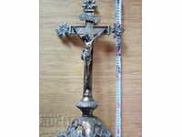 Huge old bronze cross crucifix