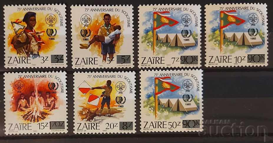 Zaire 1985 Scouts Overprint MNH