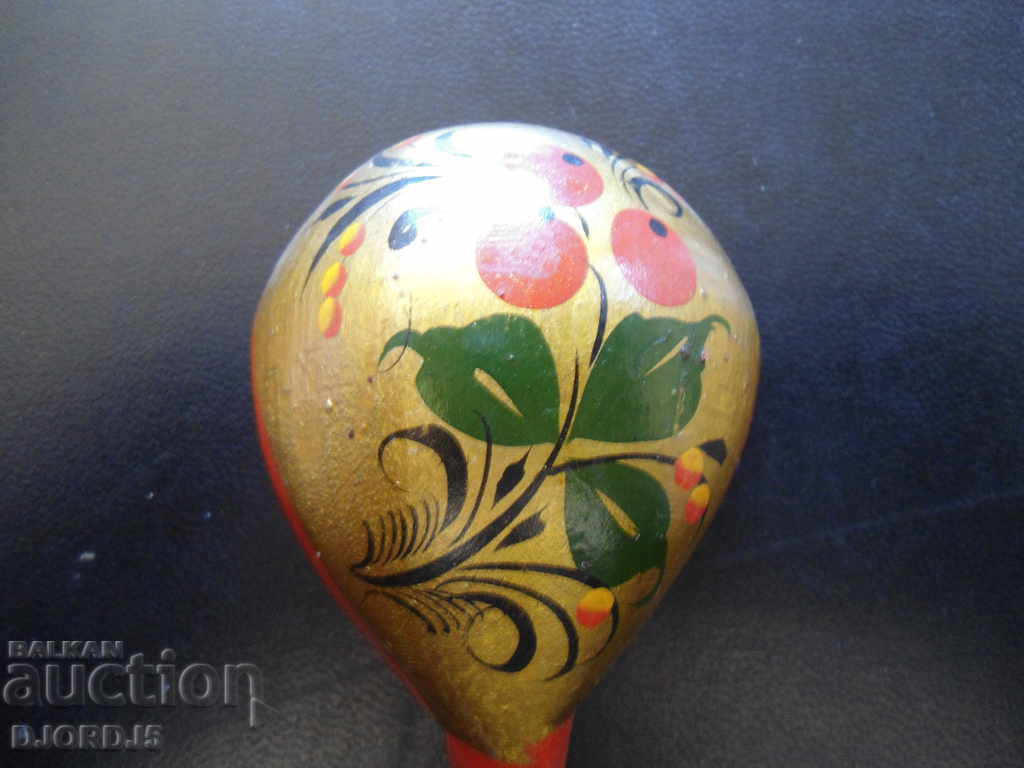 Auction Souvenir painted wooden spoon Auction Souvenir painted wooden spoon