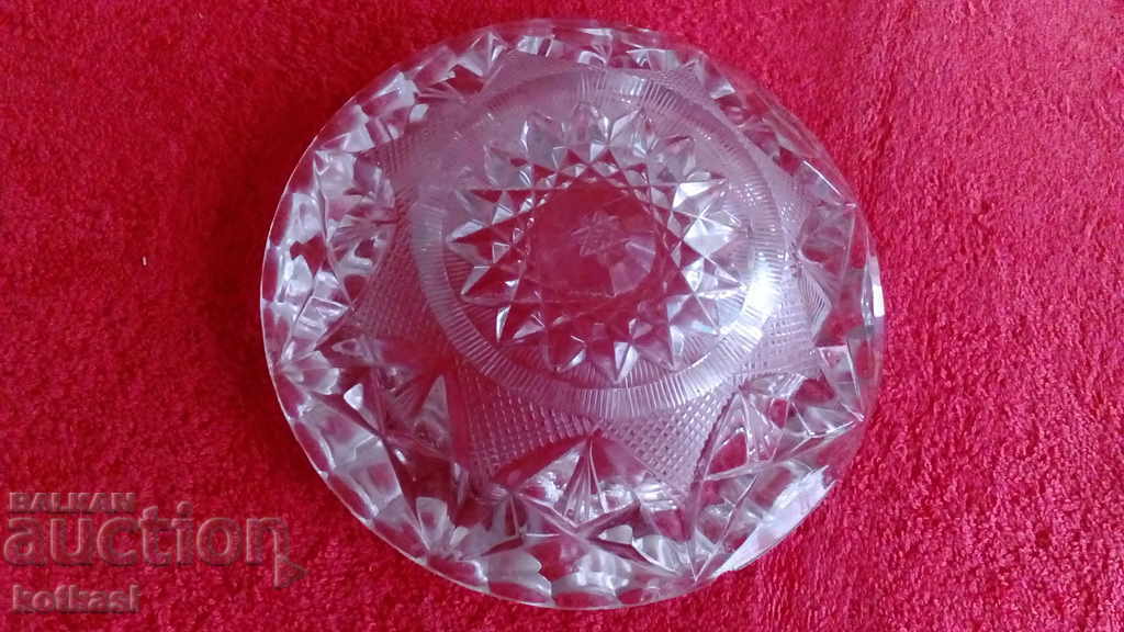 Old massive crystal ashtray 1081 g. - 6 Old massive crystal ashtray 1081 g. - 6