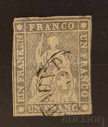 Швейцария 1854 1Fr 800 € Клеймо
