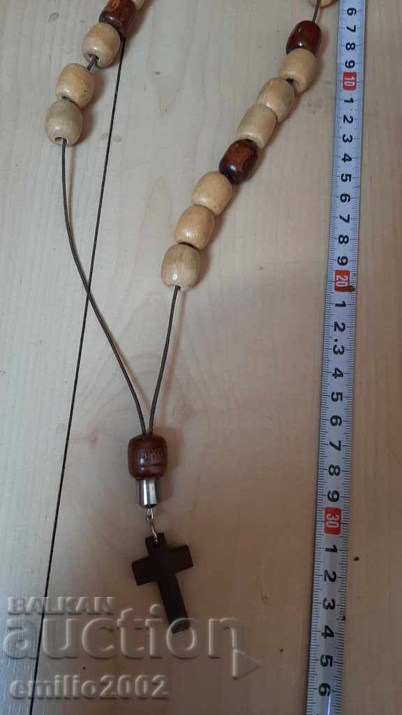 Wooden rosary with a cross with price 9.00 BGN | € 4.60 Wooden rosary with a cross with price 9.00 BGN | € 4.60