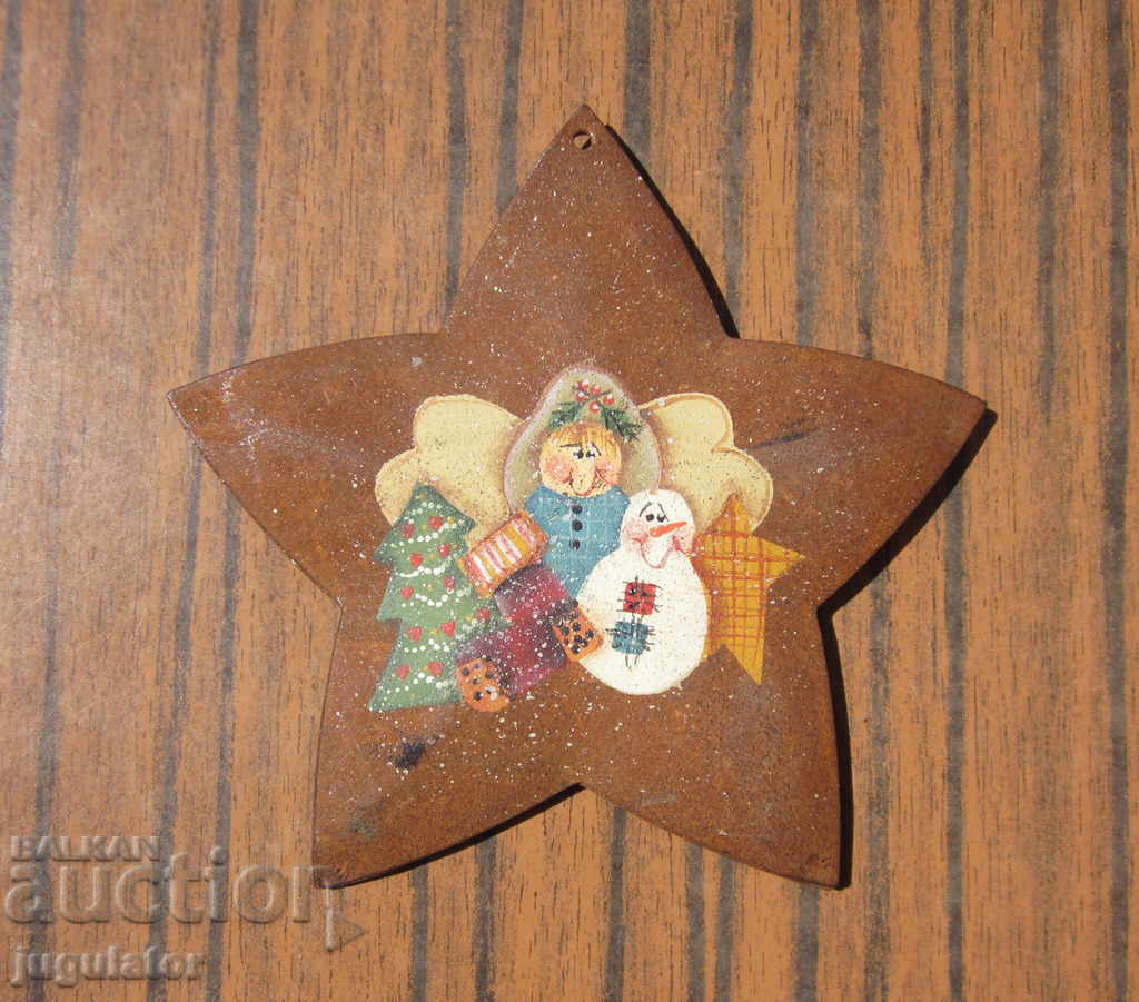 antique old Christmas tree star toy