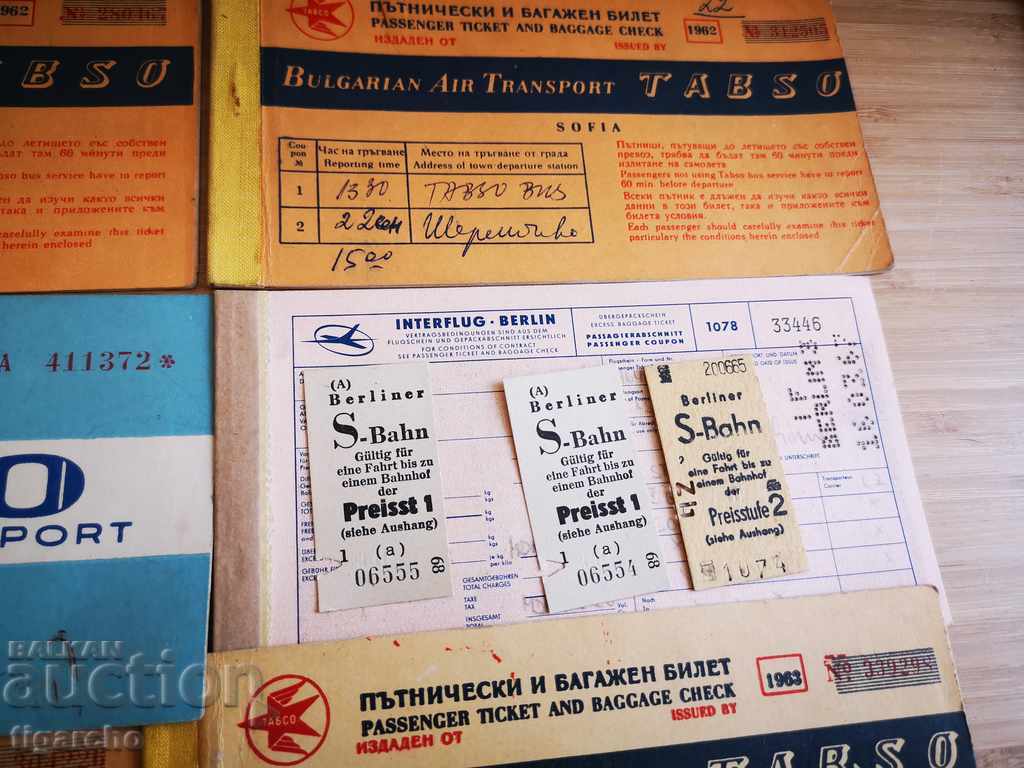 Old plane tickets - 7 Old plane tickets - 7