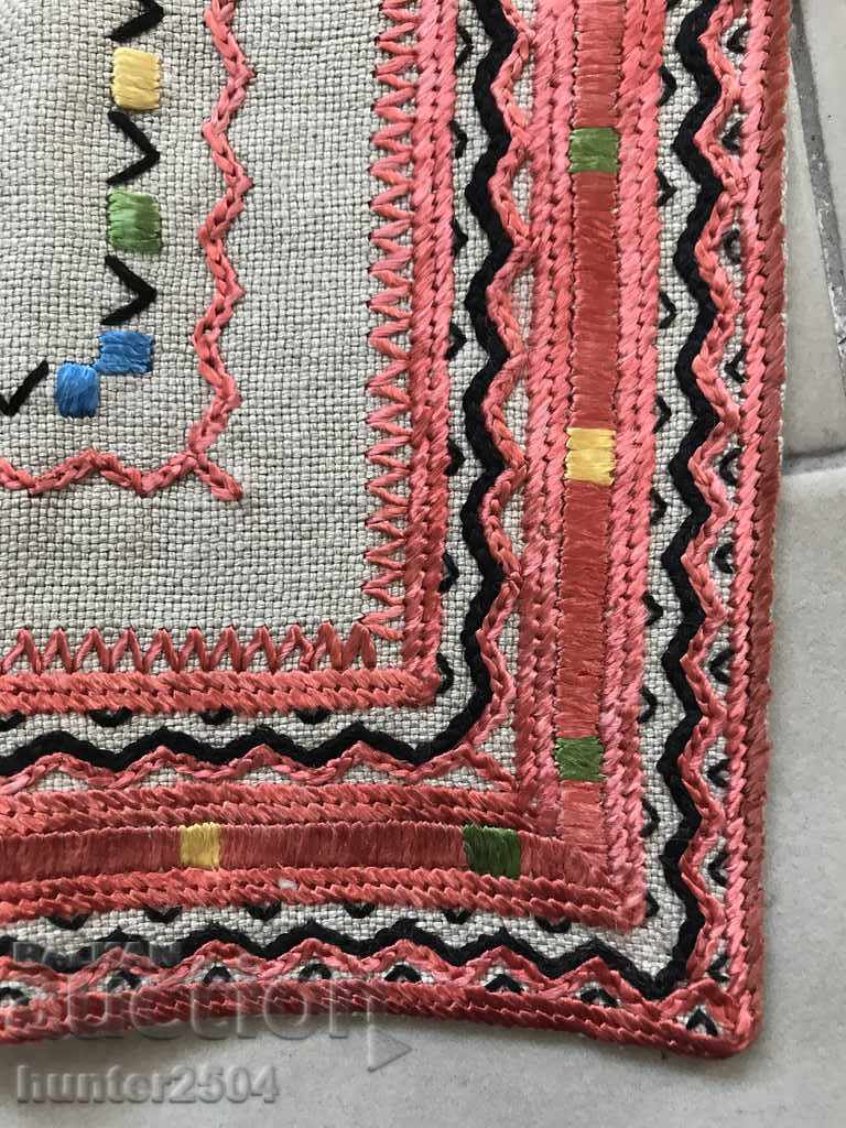 Auction  Cover-linen panama, silk threads, 41/43 cm