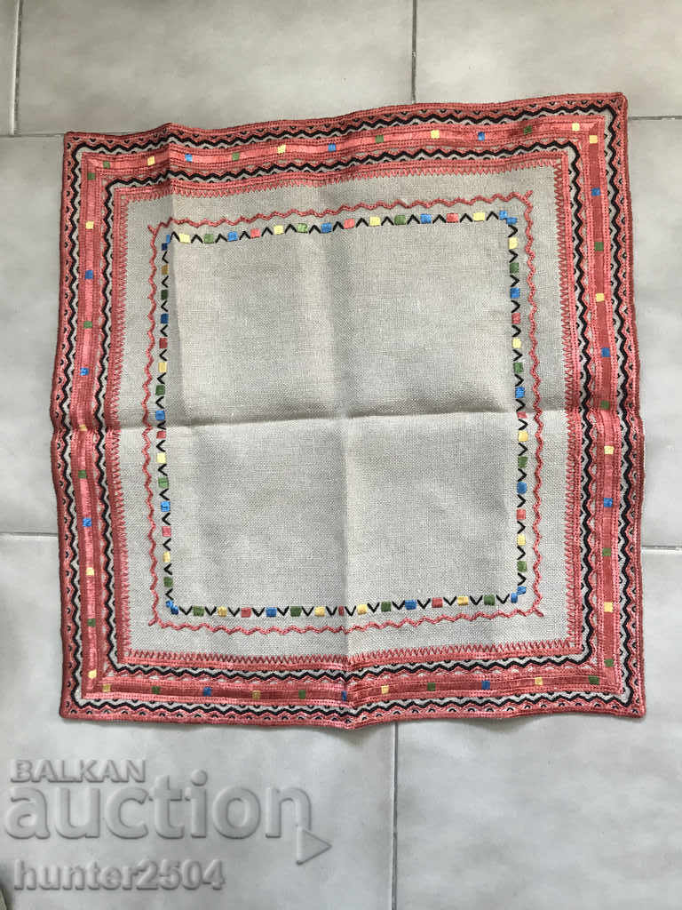 Cover-linen panama, silk threads, 41/43 cm