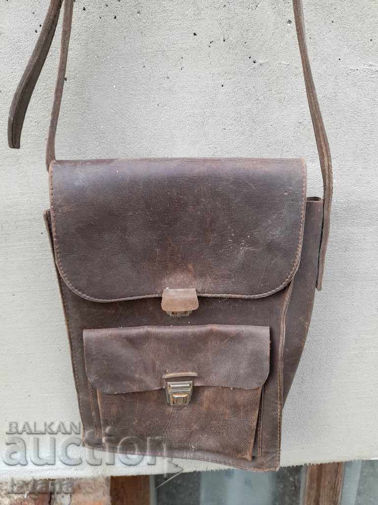Old leather bag with price 22.00 BGN | € 11.25 Old leather bag with price 22.00 BGN | € 11.25