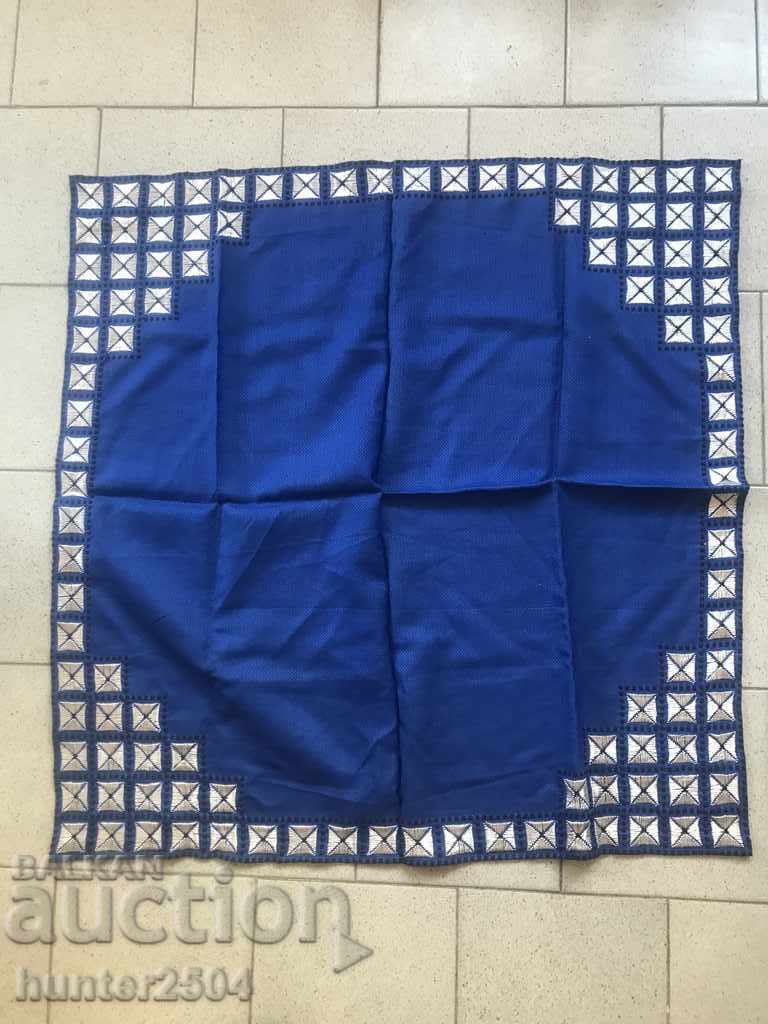 Square, tablecloth, 72/72 cm, panama, silk threads