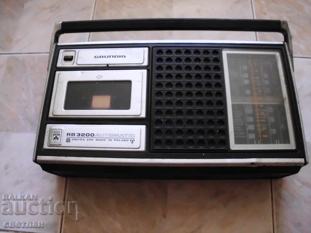 an old radio cassette player an old radio cassette player