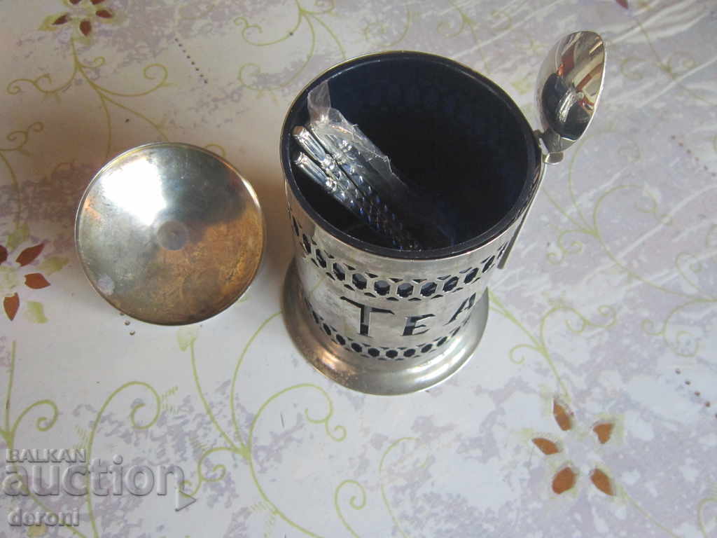 Silver-plated tea set teaspoon teaspoons cup with price 20.00 BGN | € 10.23