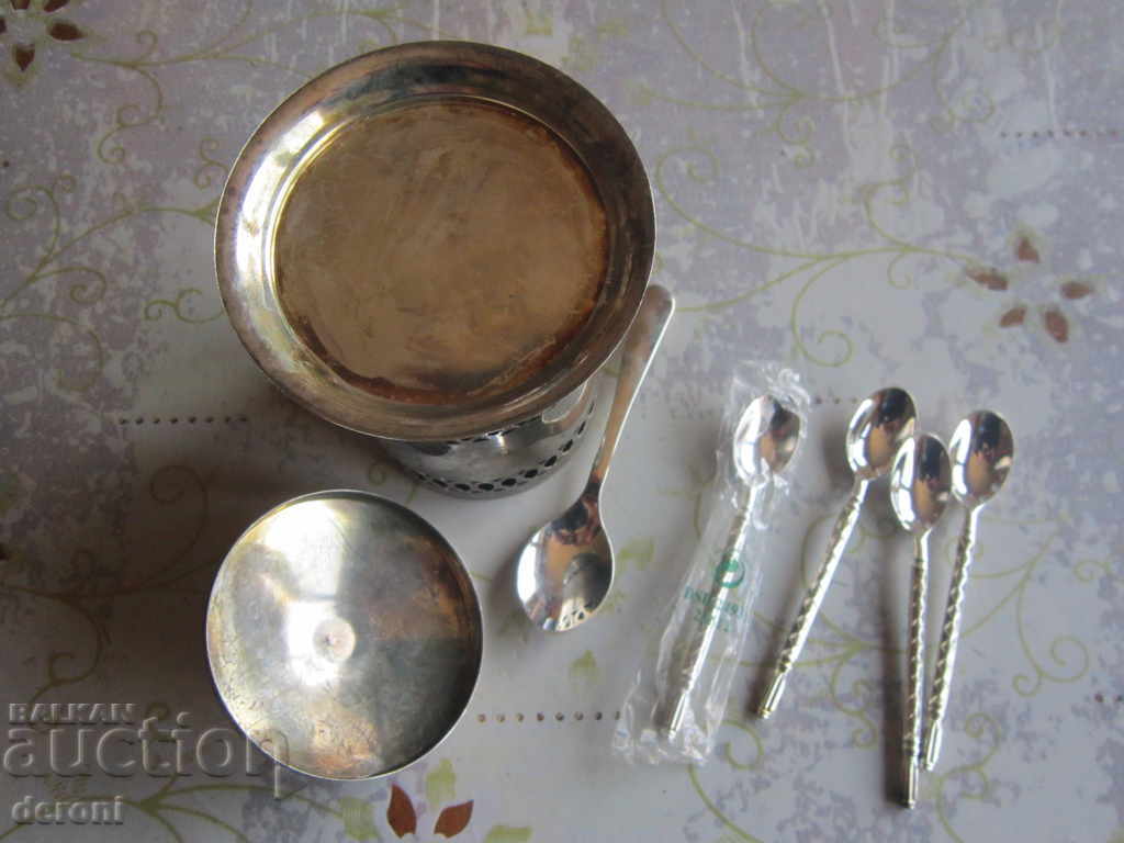 Delivery of Silver-plated tea set teaspoon teaspoons cup