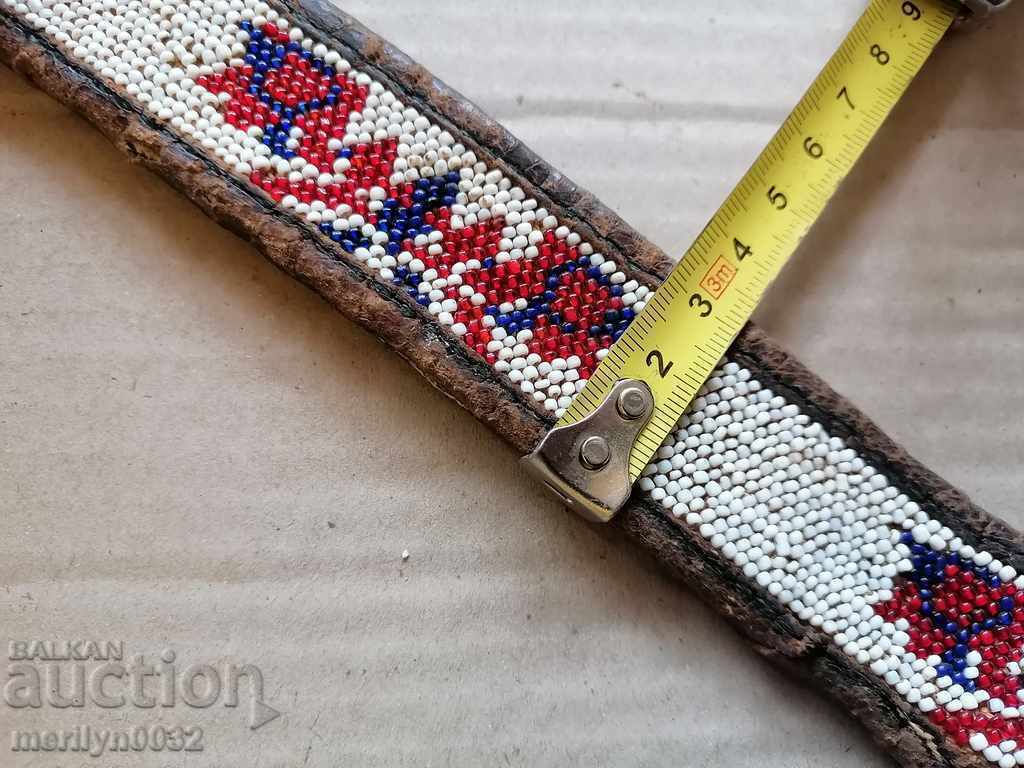 Beaded costume belt for pafty beaded belt blues - 5
