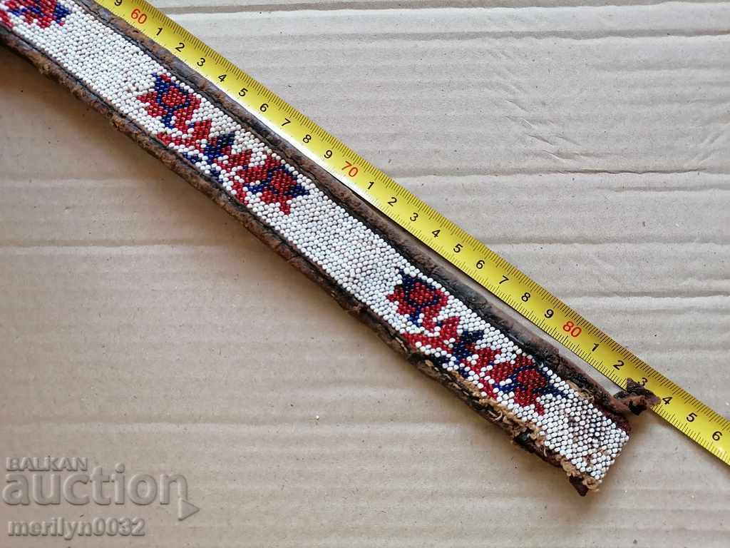 Beaded costume belt for pafty beaded belt blues - 6