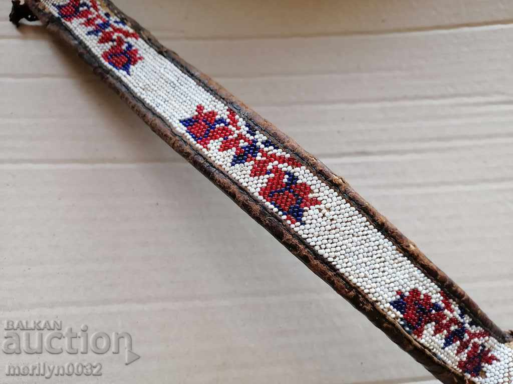 Beaded costume belt for pafty beaded belt blues - 7