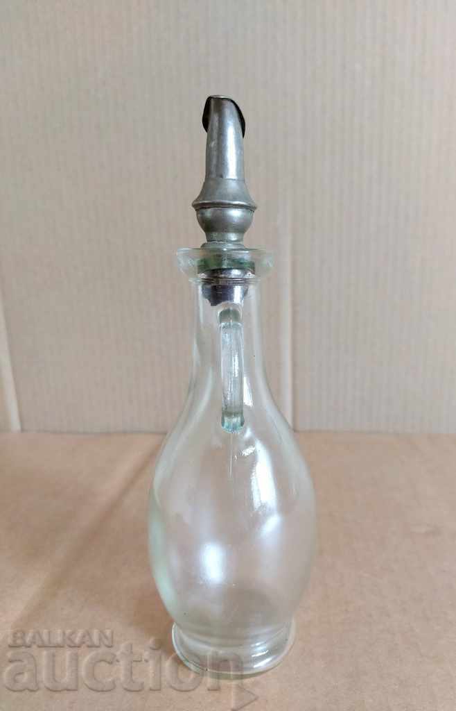 Auction OLD GLASS OLIVERNIK VINEGAR OIL BOTTLE GARAFA Auction OLD GLASS OLIVERNIK VINEGAR OIL BOTTLE GARAFA