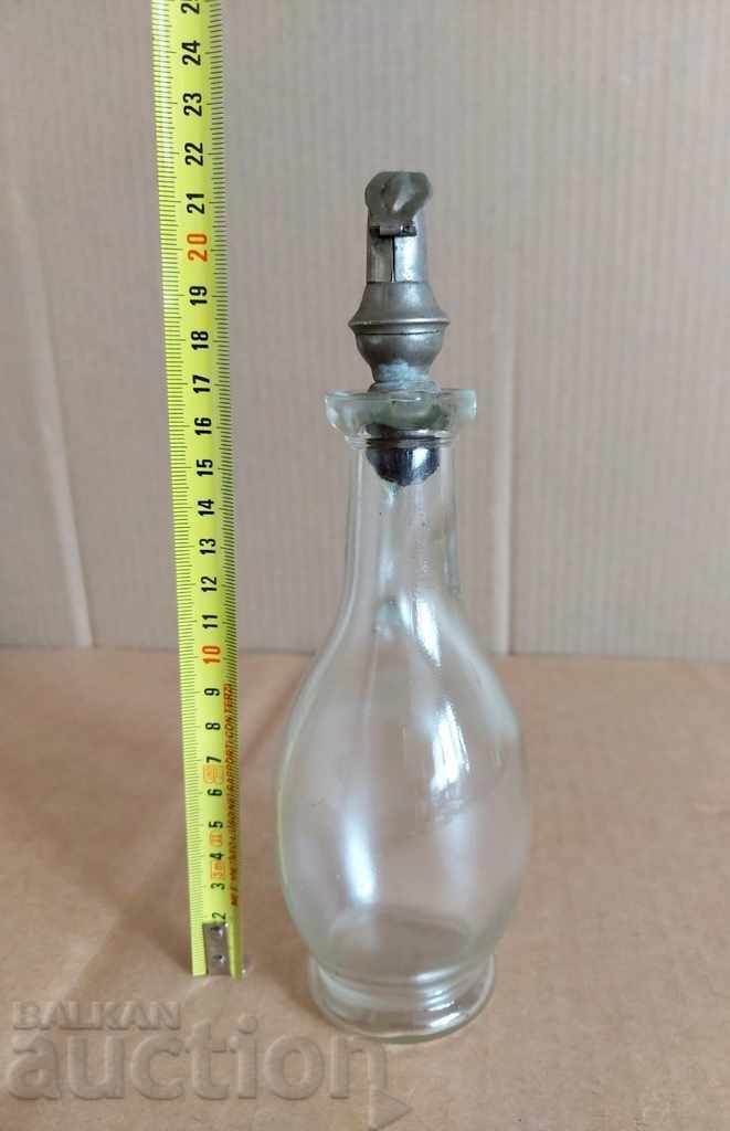 OLD GLASS OLIVERNIK VINEGAR OIL BOTTLE GARAFA - 5 OLD GLASS OLIVERNIK VINEGAR OIL BOTTLE GARAFA - 5