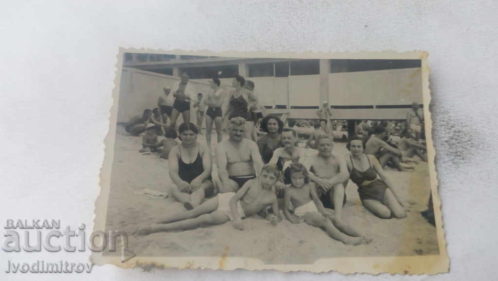Photo Two families on the beach 1949