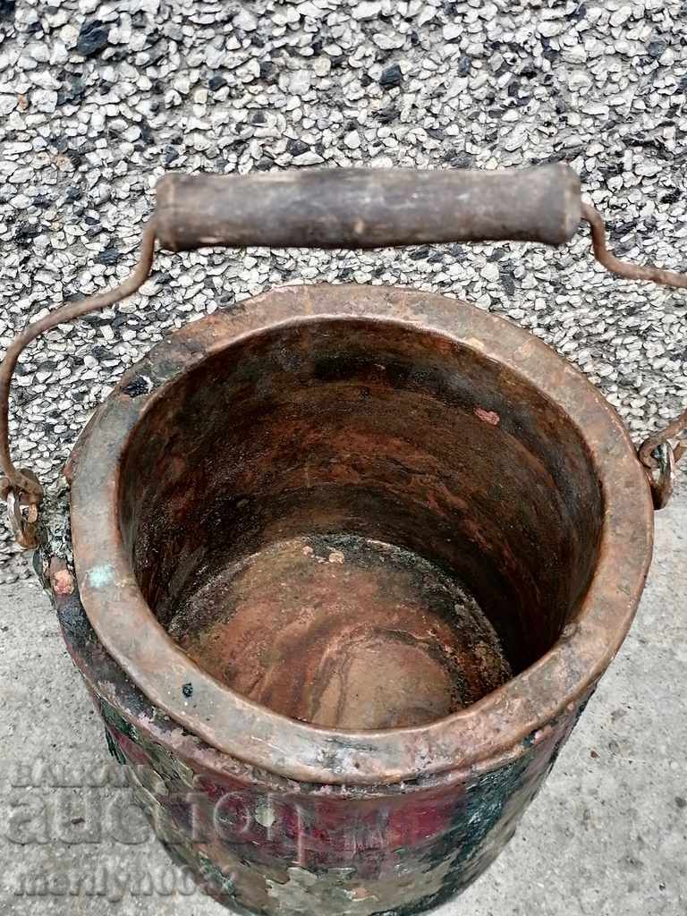 Стара бакърена котленица за туткал бакър, медник меден съд с цена 115.00 лв. | € 58.80