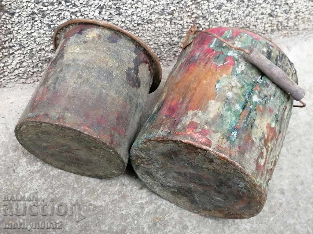 Стара бакърена котленица за туткал бакър, медник меден съд - 6