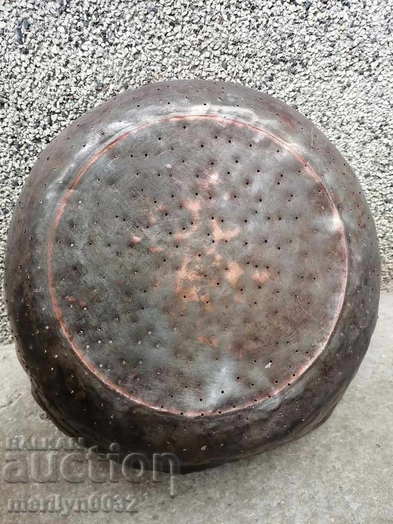 Old copper colander, copper vessel, primitive copper strainer - 7 Old copper colander, copper vessel, primitive copper strainer - 7