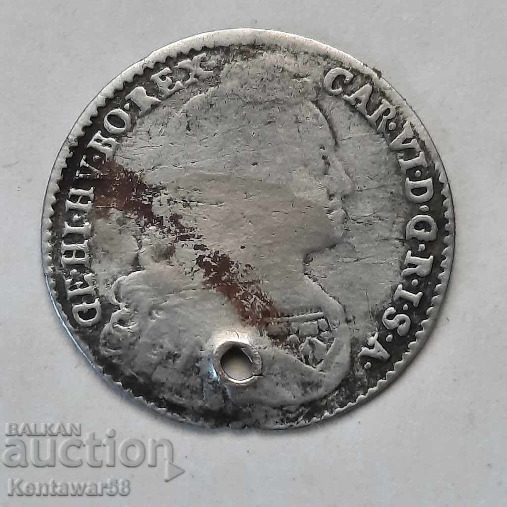 Silver 6 Kreuzer 1738 - Charles VI. RRR