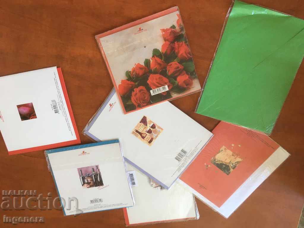 CARD NEW WITH POSTC ENVELOPE VARIOUS LARGE FORMAT-7 PCS - 6 CARD NEW WITH POSTC ENVELOPE VARIOUS LARGE FORMAT-7 PCS - 6