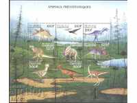 Чисти марки в малък  лист  Фауна Динозаври  2000 от Габон