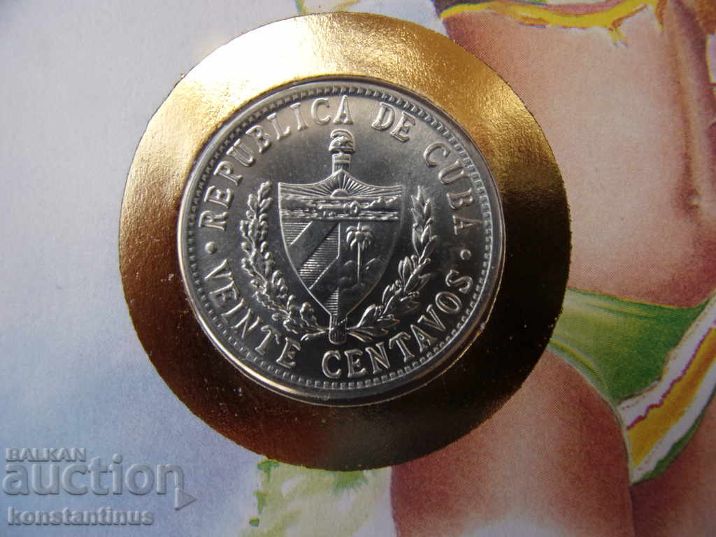NUMISBRIEFE Cuba 20 Centavo 1972 UNC Rare with price € 5.11 | 9.99 BGN