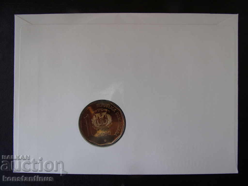 Δημοπρασία NUMISBRIEFE Δομινικανή Δημοκρατία 1 Πέσο 1992 UNC Σπάνια