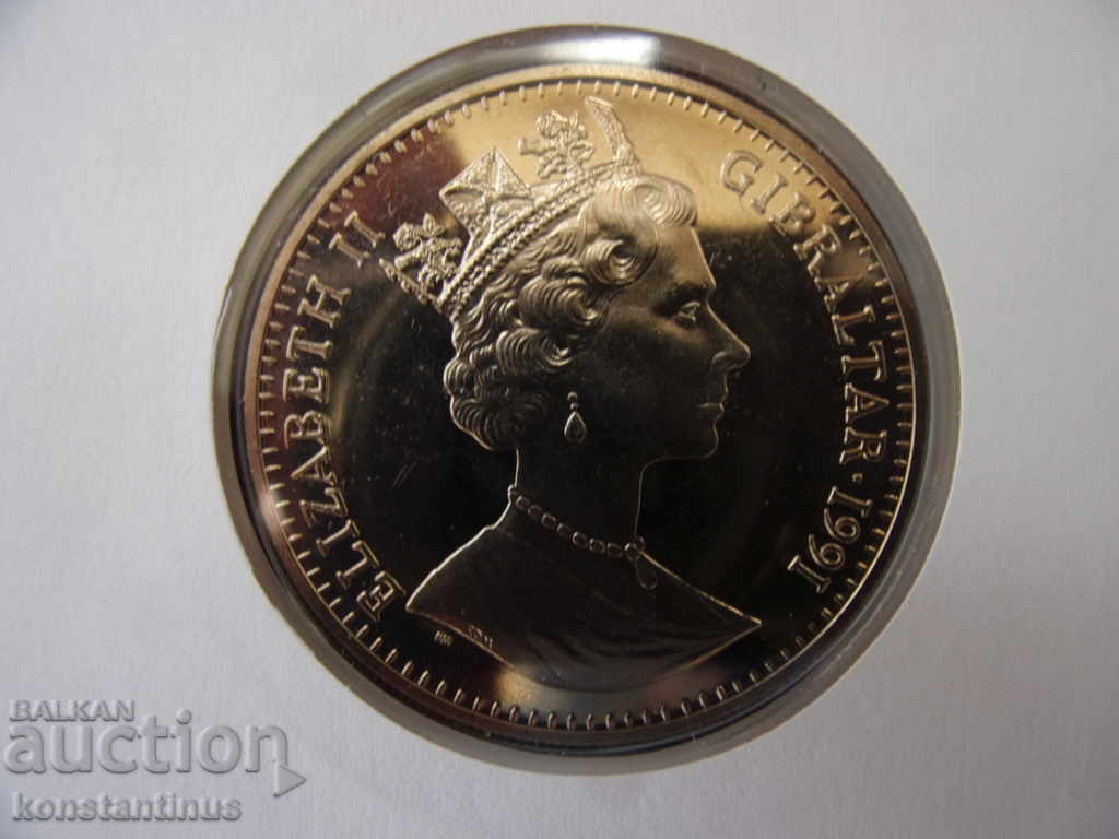 Аукцион NUMISBRIEFE Андора  1 Крона Гибралтар  1991  UNC Rare