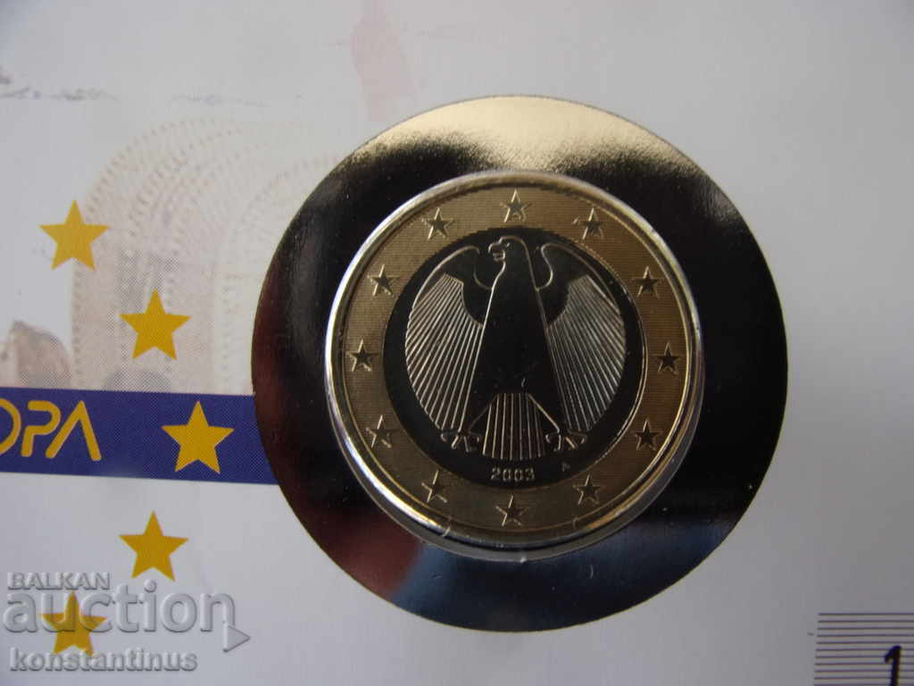 NUMISBRIEFE  Германия  1  Евро  2003 А UNC  Rare с цена € 10.23 | 20.01 лв.