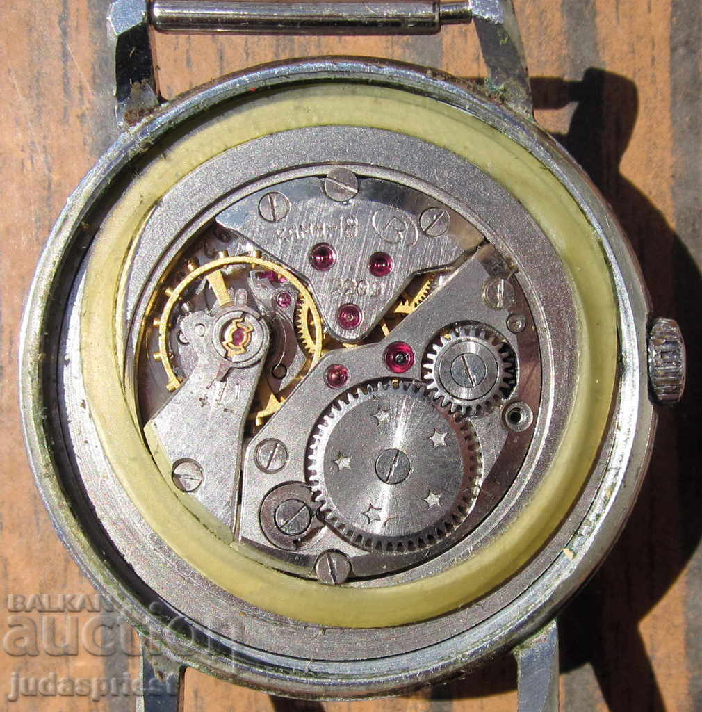 παλιό ρωσικό ανδρικό ρολόι χειρός Vostok 18 πέτρες και έργα - 5