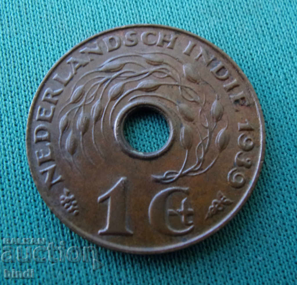 Olanda India 1 Cent 1939 Rare