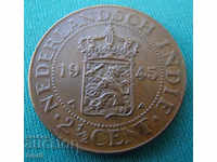 Dutch India 2½ Cent 1945 Rare